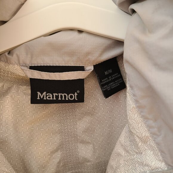 Marmot PreCip Eco Women’s M Light Grey Waterproof Rain Jacket Shell - Picture 4 of 8